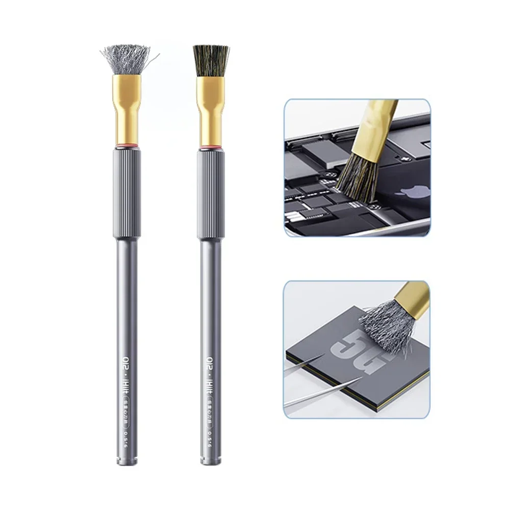 Qianli 012 IHilt Low Center of Gravity Steel Brush, Heat-resistant Cleaning Tool for PCB Motherboard Chip Debonding and Cleaning