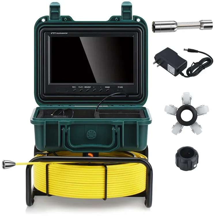 HD IP68 Waterproof Industrial Cctv Analog Camera System 512HZ Transmitter Reception Drain Sewer Pipe Inspection Cameras