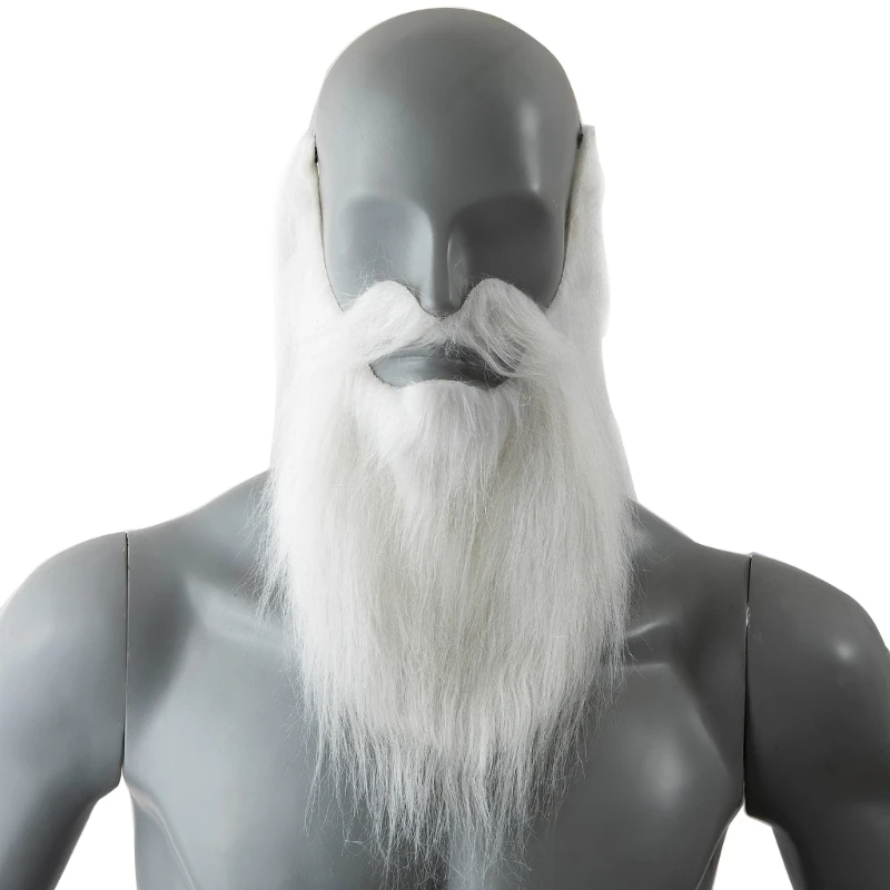 Fausse barbe Costume barbe vieil homme moustache Costume Halloween drôle barbe accessoires cheveux du visage pour Cosplay