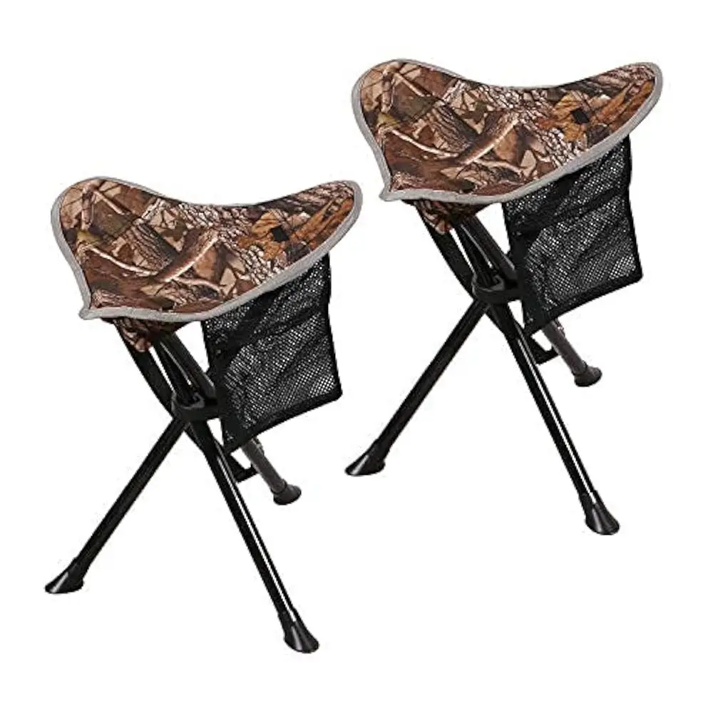 

2 Pa Camping Stool Folding, Portable And Lightweight Tall Tripod Camp Stools For Fishing Backpacking Hiking Hunting,