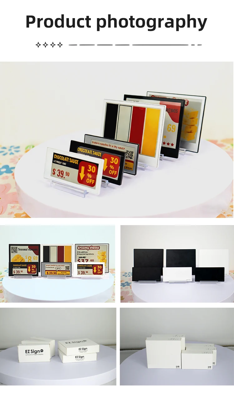 2026 New Product 4 Color BWRY 3.4mm Thin NFC E-paper 2.9” 4.2” Electronic Shelf Label