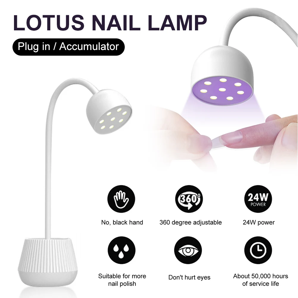 New Mini Desktop UV/LED Nail Drying Lamp 8LEDs UV Light for Gel Nails Nail Tool Equipment