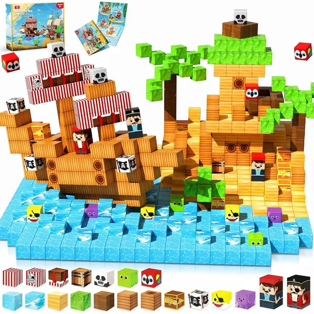 

STEM Magnetic Building Set: 100-Piece Educational Magnets for Kids, Ideal Gift for Ages 3-10