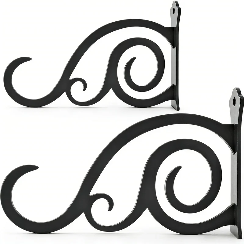 Special hanging hook for wind chime candle holder feeder2Set4Set6Inch black iron practical decoration