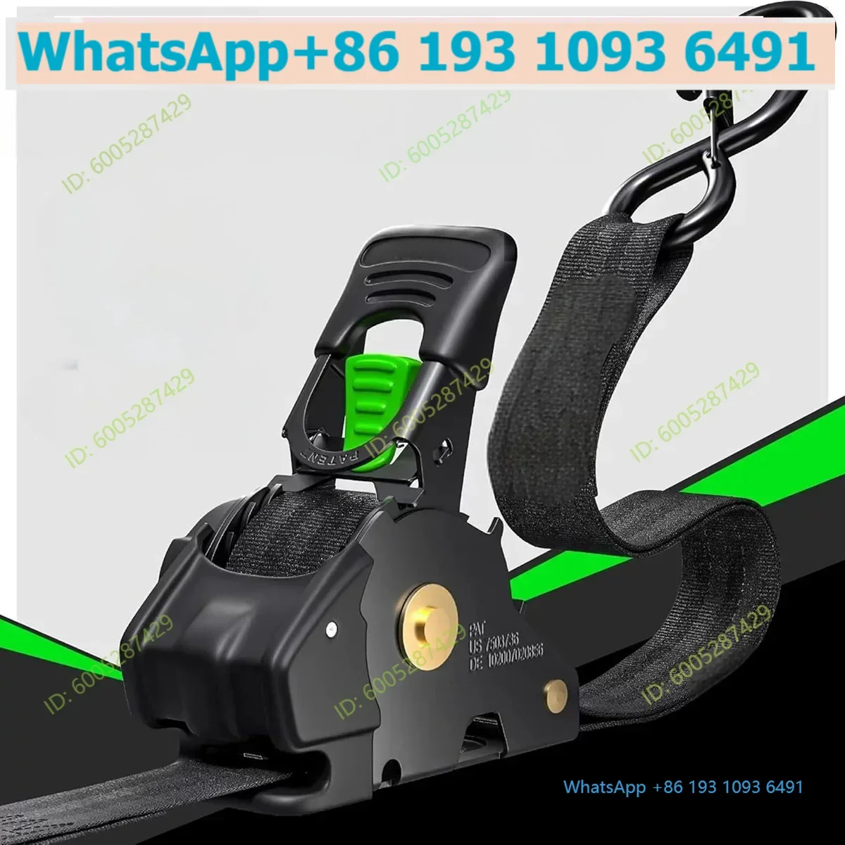 Self-shrinking ratchet strap camper automatic telescopic tensioner cargo strap ratchet tightening rope strap