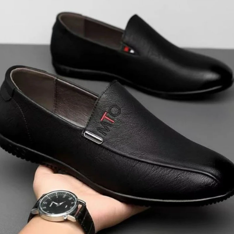 Men's Casual Leather Dress Shoes For Men Breathable Lightweight Professional Formal Shoe Simple