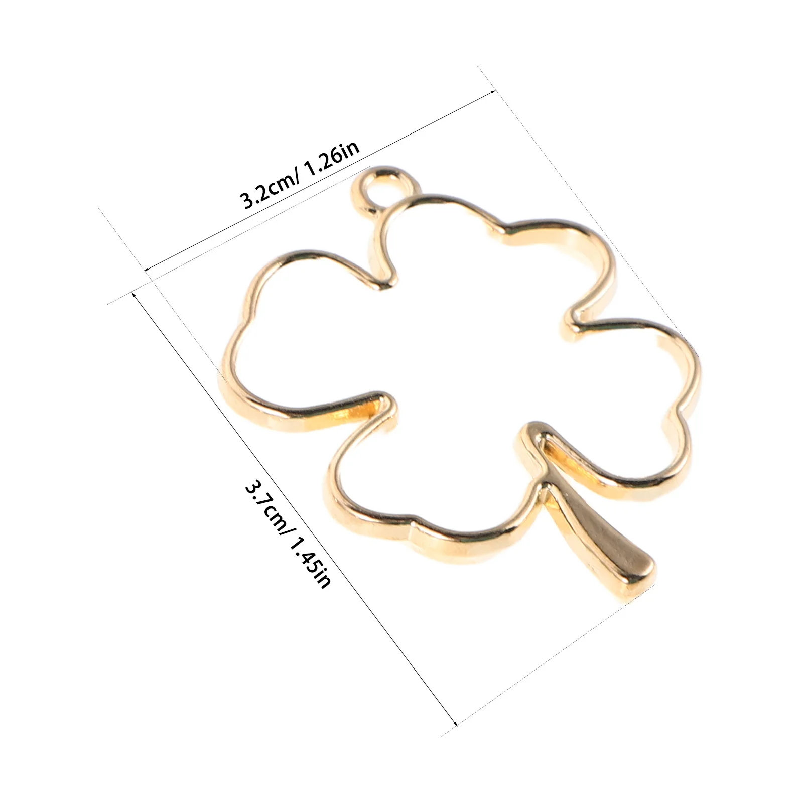 12 pezzi di ciondolo trifoglio a quattro foglie, ciondolo cavo, forniture per la creazione di gioielli, portachiavi alla moda, collana, braccialetto, decorazione in lega