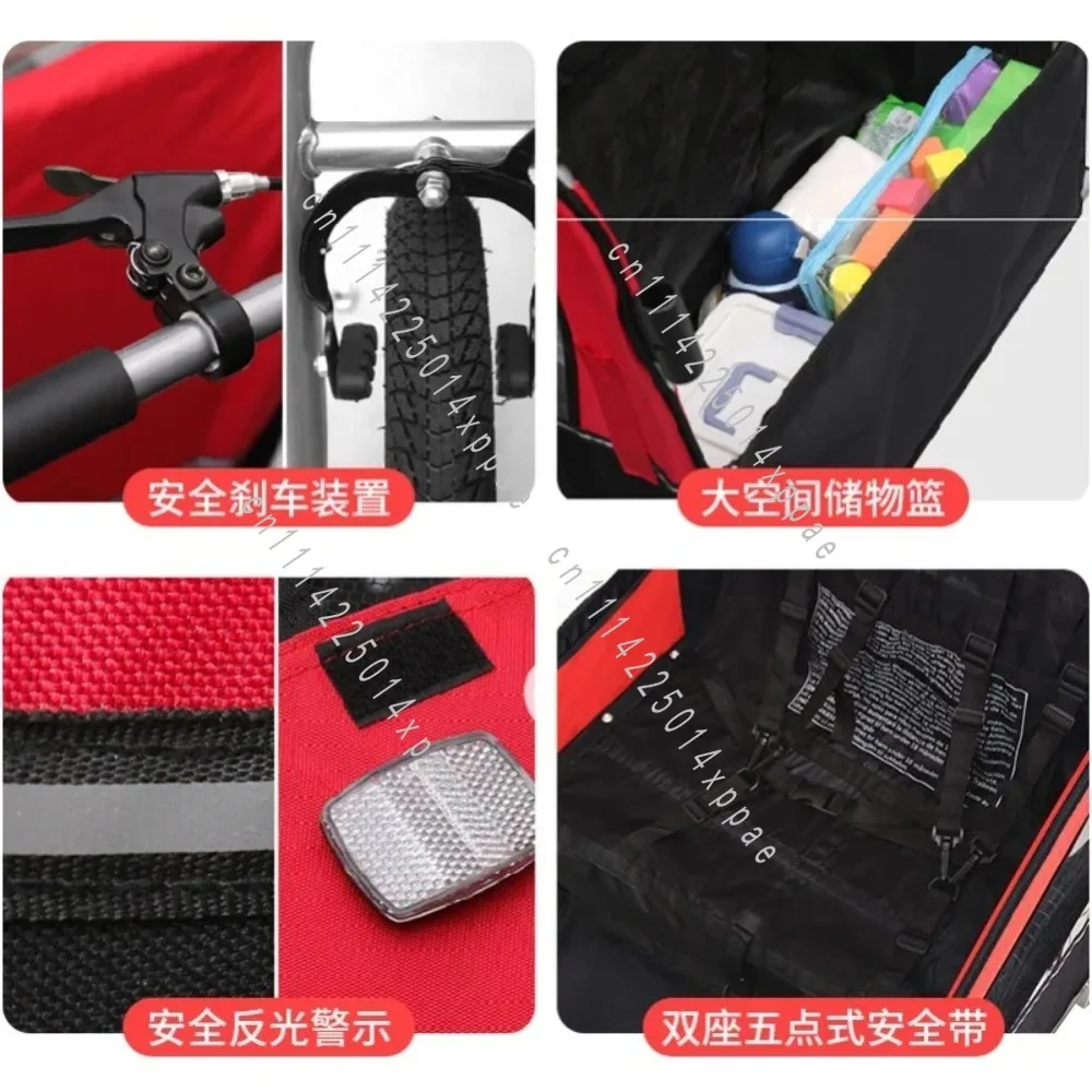 

Trailer Parent-Child Car Bike Mountain Bike Bike Trailer Rear Trailer Children's Hiking Stroller Outdoor Riding Children's