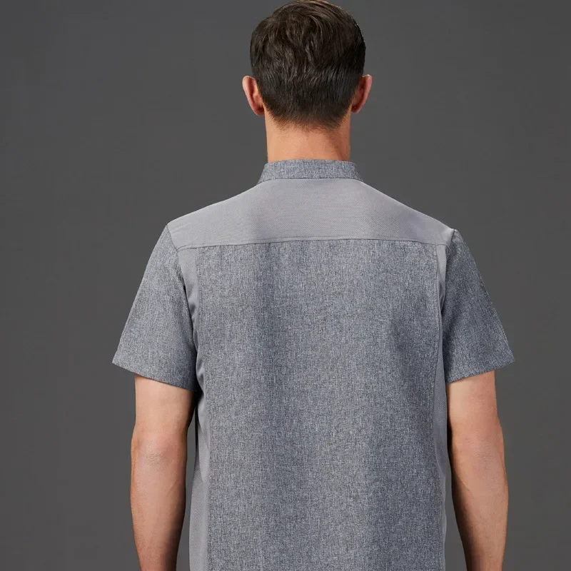 Uniforme da cuoco estiva Giacca da servizio alimentare traspirante Ristorante Hotel Pasticceria Abbigliamento da cuoco Abbigliamento da lavoro Uniformi da catering Cappotto da cuoco