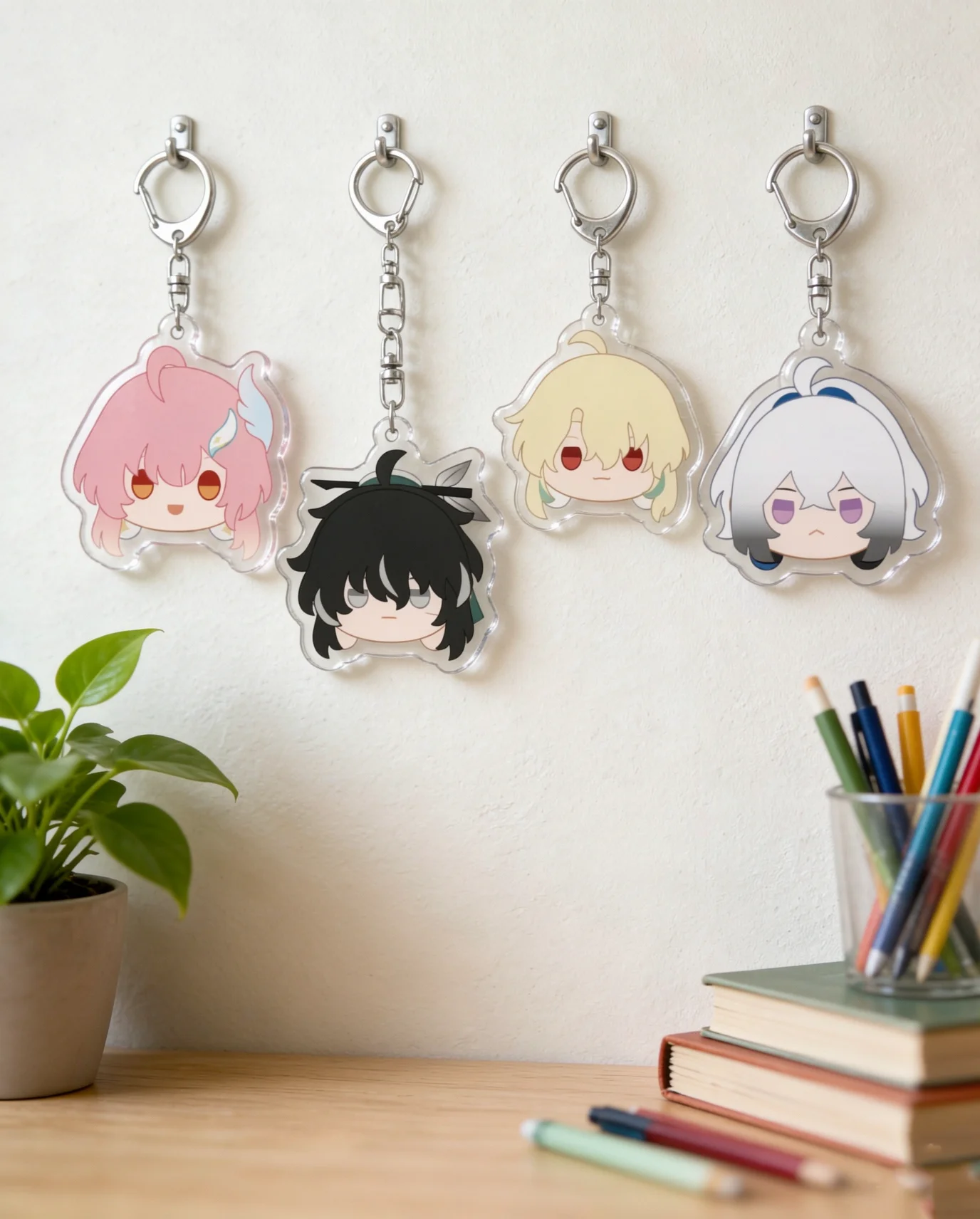 Popular product Anime Wuthering Waves Acrylic  Keychain Expression Figures Pendant Charms Fans Collection Gift 6CM