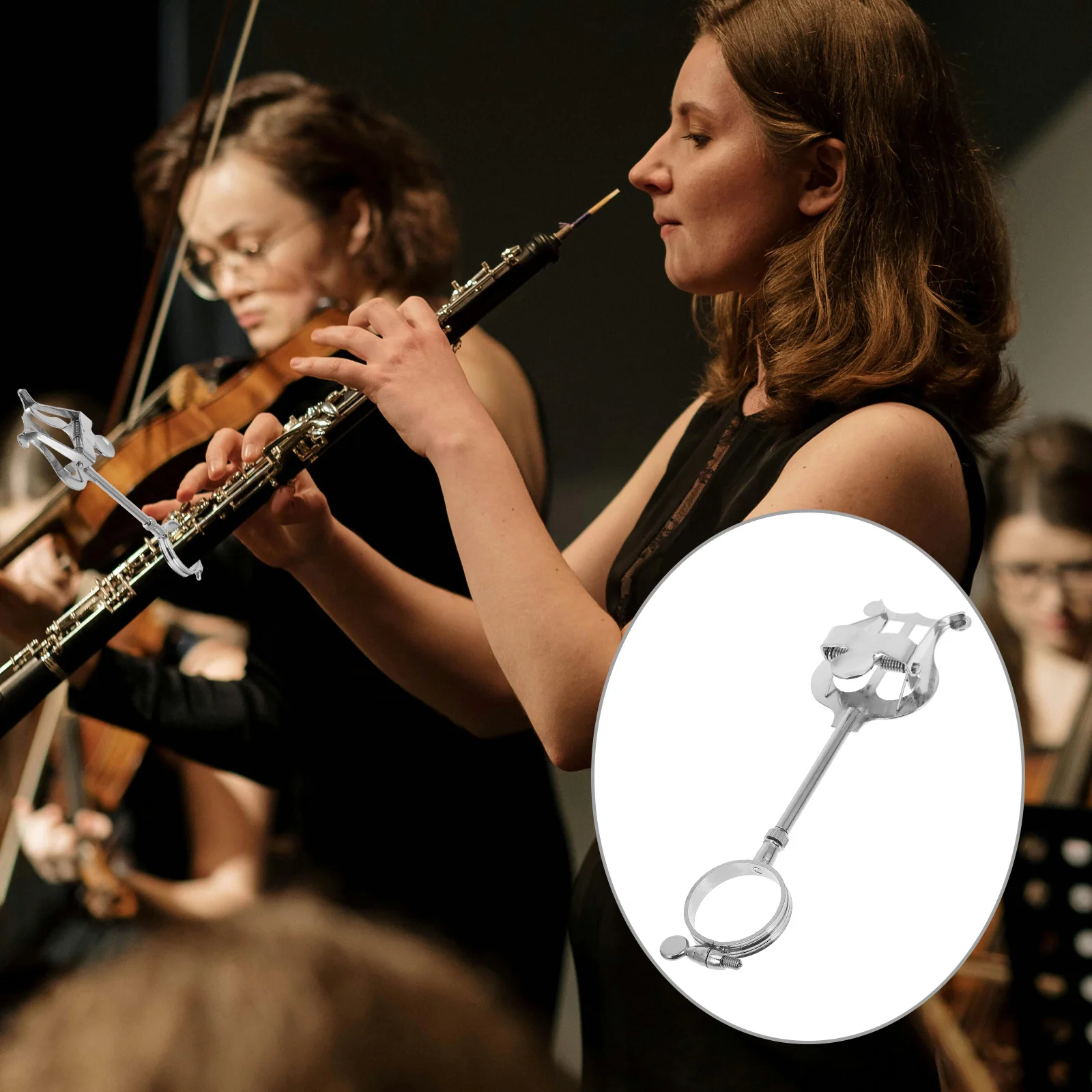 

Music Score Clip Silver Iron Sheet Music Holder Portable For Clarinet Players Instrument Accessories Notation Clamp