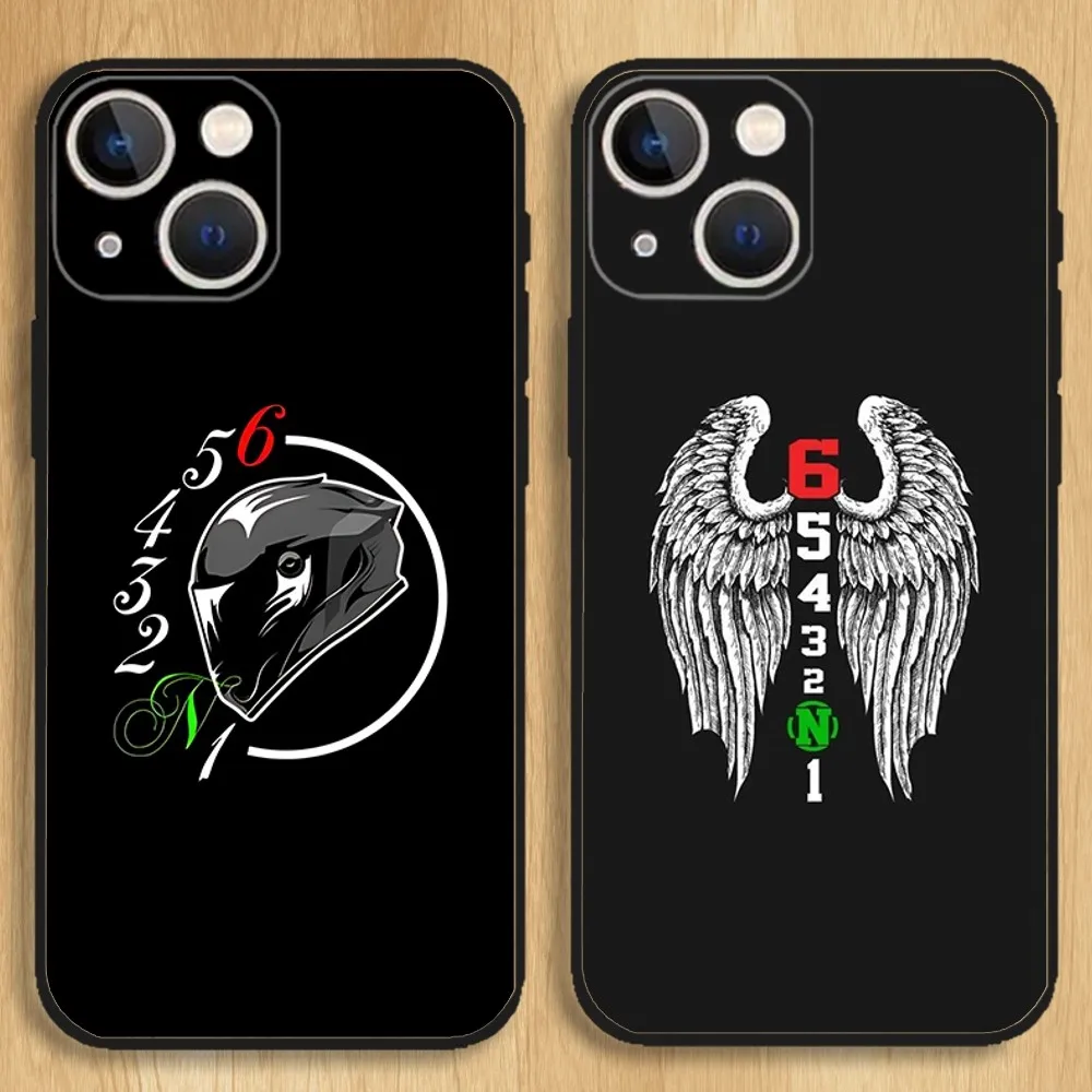 1N23456 Motorcycl Phone Case For iPhone15,14,13,12,11,Pro,Max,Plus,Mini,X,XS,XR,8,7,6,S,Plus,SE Soft Black Case