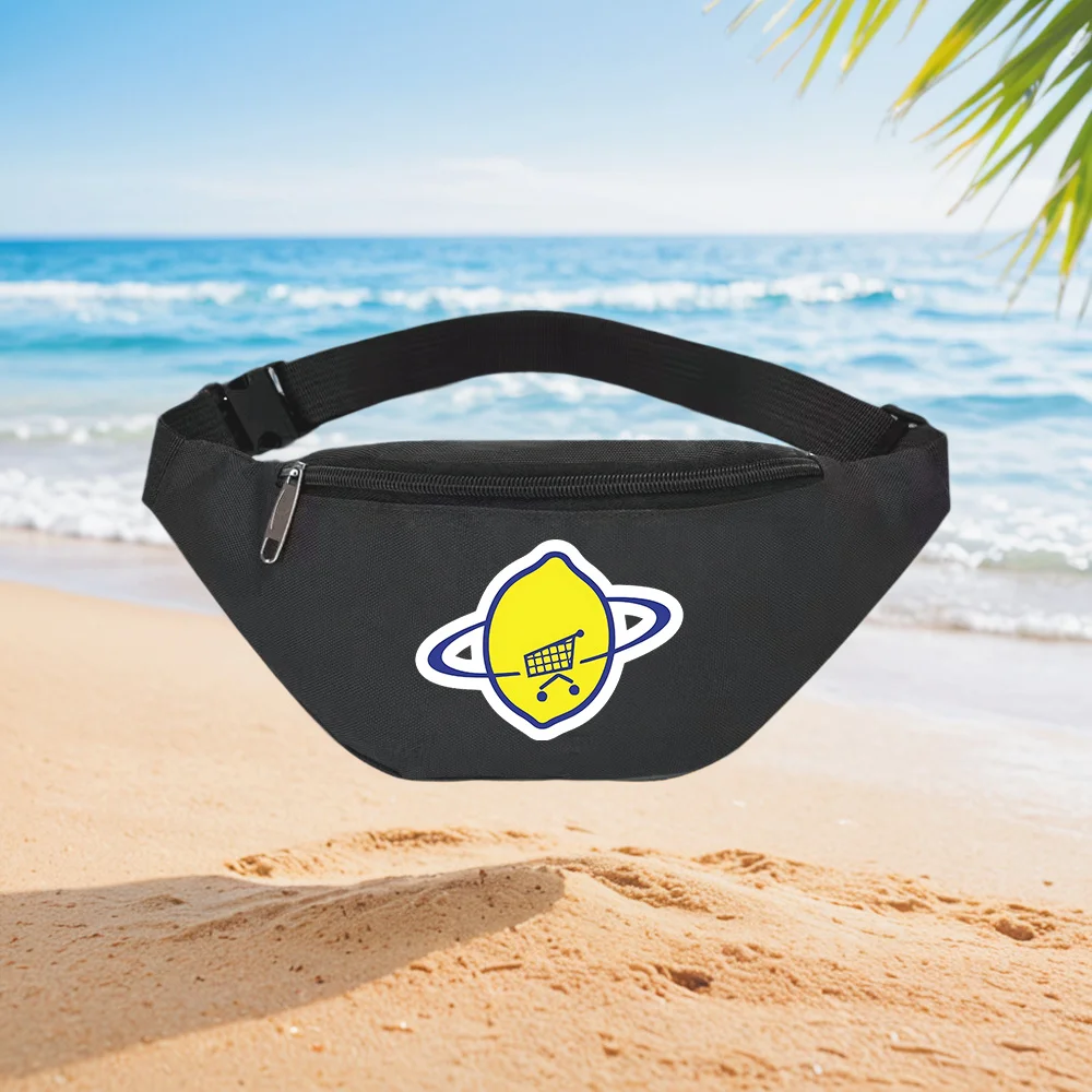 

Lemon Planet Shopping Cart Design Waist Backpack Crossbody Chest Bag Street Casual Sporty Fashionable Simple Unique Printed Desi