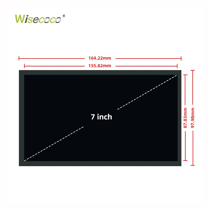 7 Inch 1920*1080 High Brightness 2000nit Touch Display Landscape IPS Lcd Display for Outdoor Application