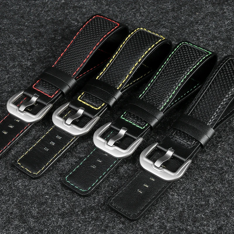 Dla Dietrich OT-1 OT-12 OT-6 Panerai męska miękka opaska na nadgarstek 24mm zielona cała Lea/inna bransoletka z paskiem do zegarka Lea/inna bransoletka z paskiem do zegarka