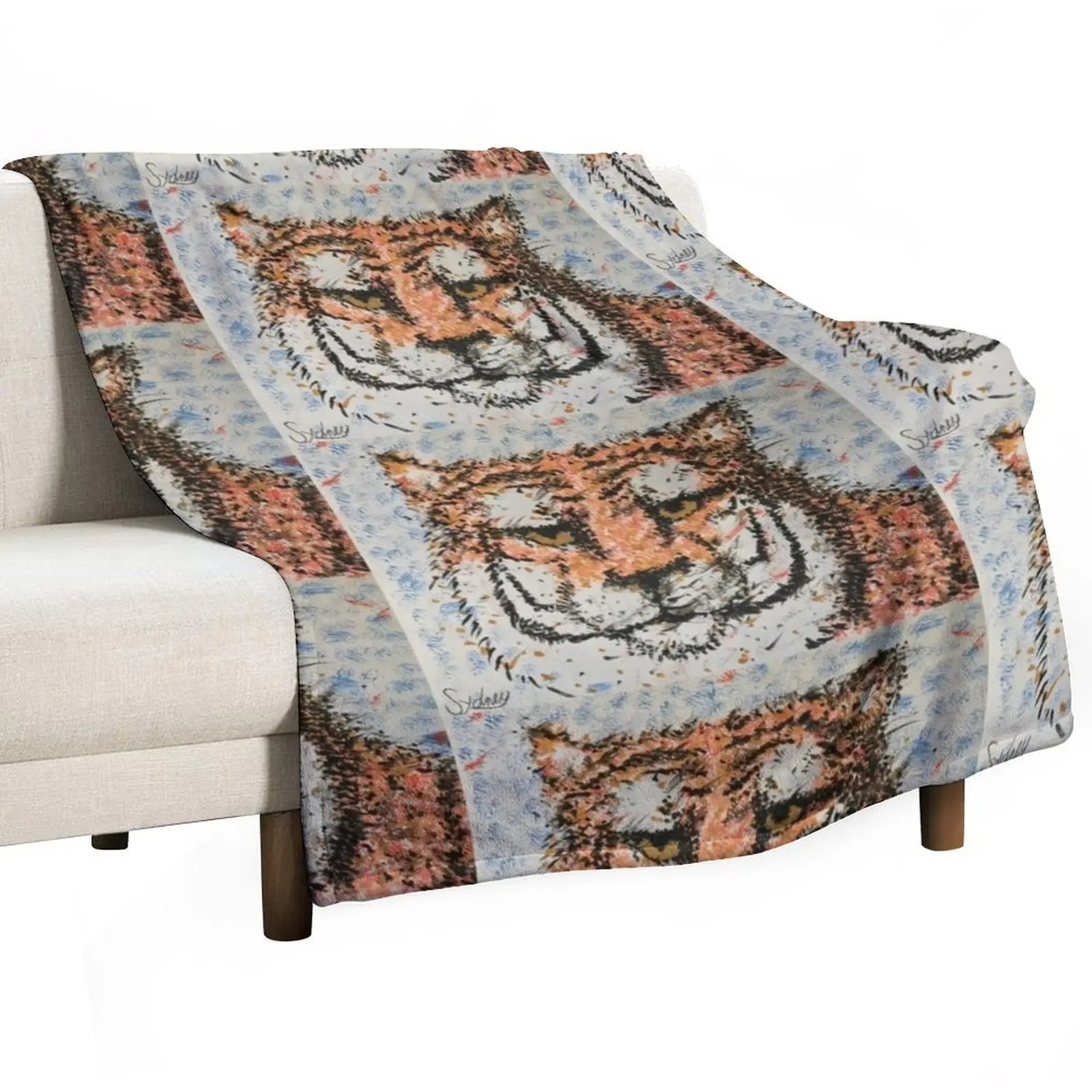 

Tiger Throw Blanket Travel halloween Winter beds Luxury Designer Blankets