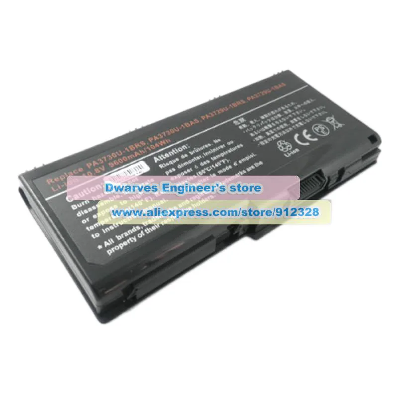 10.8V 8800mAh PA3730U-1BRS Battery PA3729U-1BRS PABAS207 for Toshiba Dynabook X500 X505 Satellite P500 P505 P505D G6097K 90LW