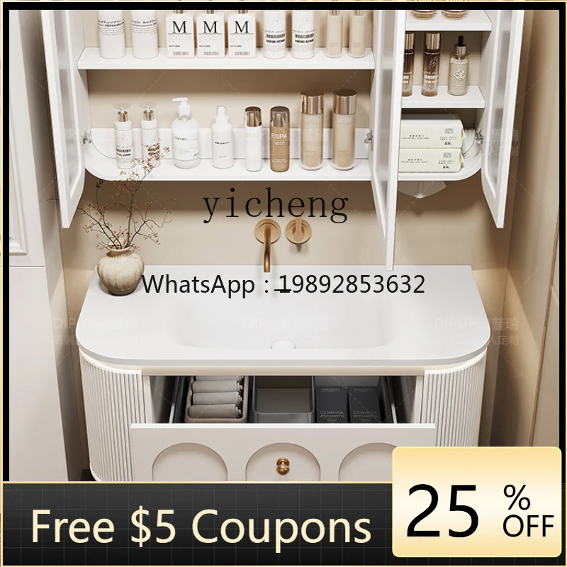 

Bathroom Cabinet Combination Stone Plate Corian Whole Washbin Cream Style Washstand Hand Washbasin