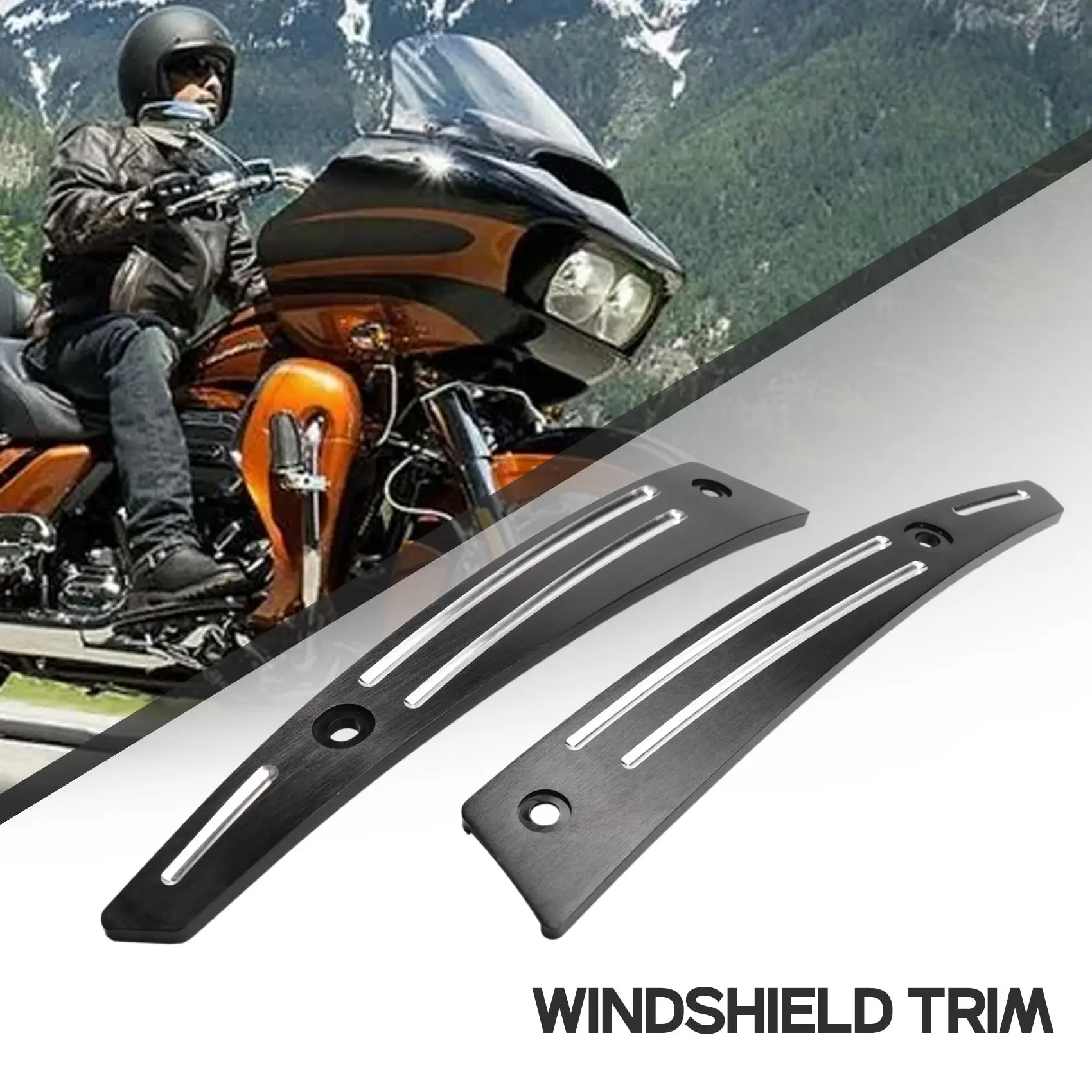 

WF-Black Split Windshield Side Trim For Touring Road Glide FLTR 2015-2020