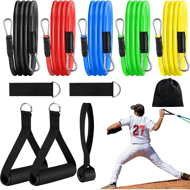 

16Pcs Resistance Bands 100lbs Indoor Portable Fitness Equipment Yoga Home Gym Exercise Expander Tube Elastic Pull Ropes