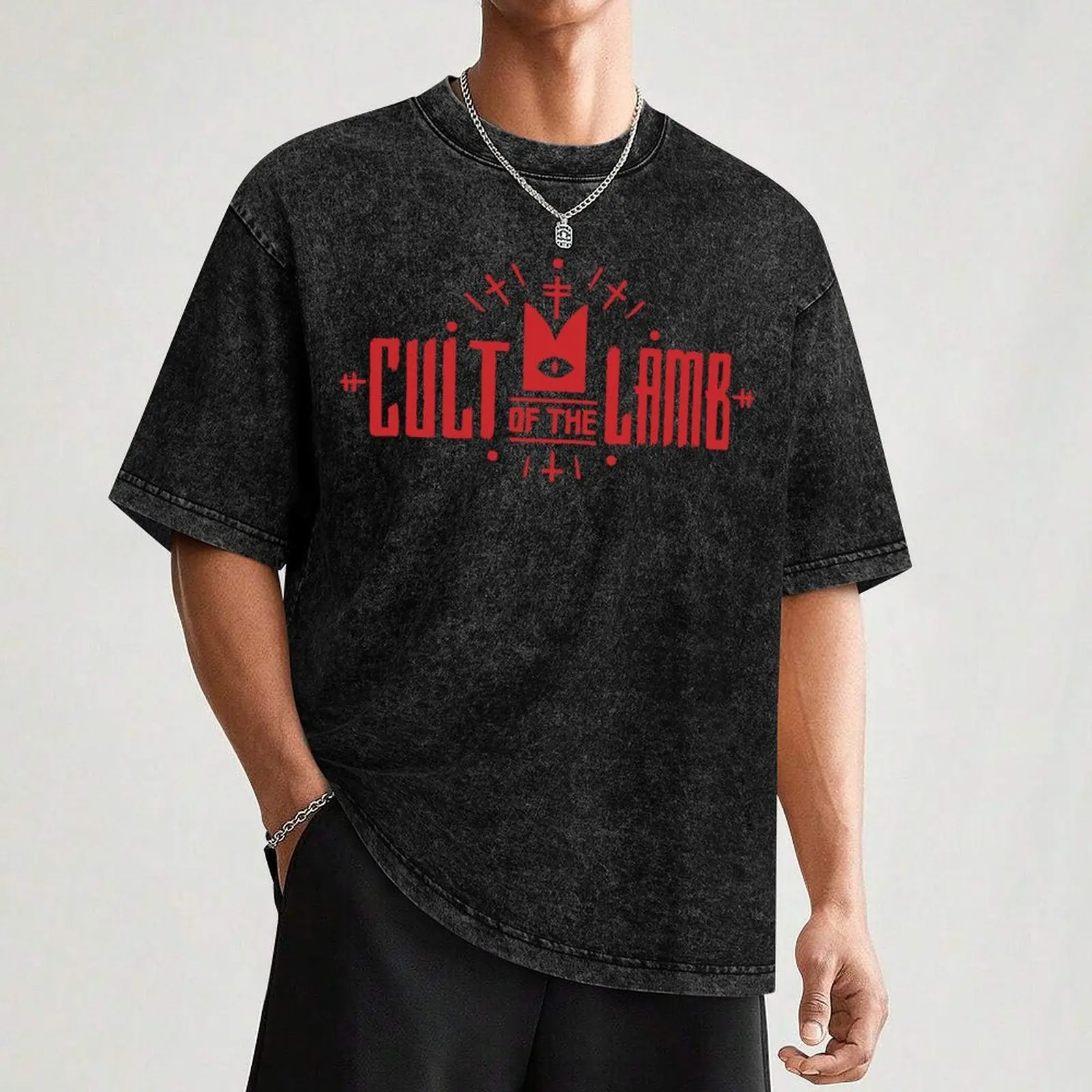 Cult Of The Lamb T-Shirt Summer Print Short Sleeve Tee