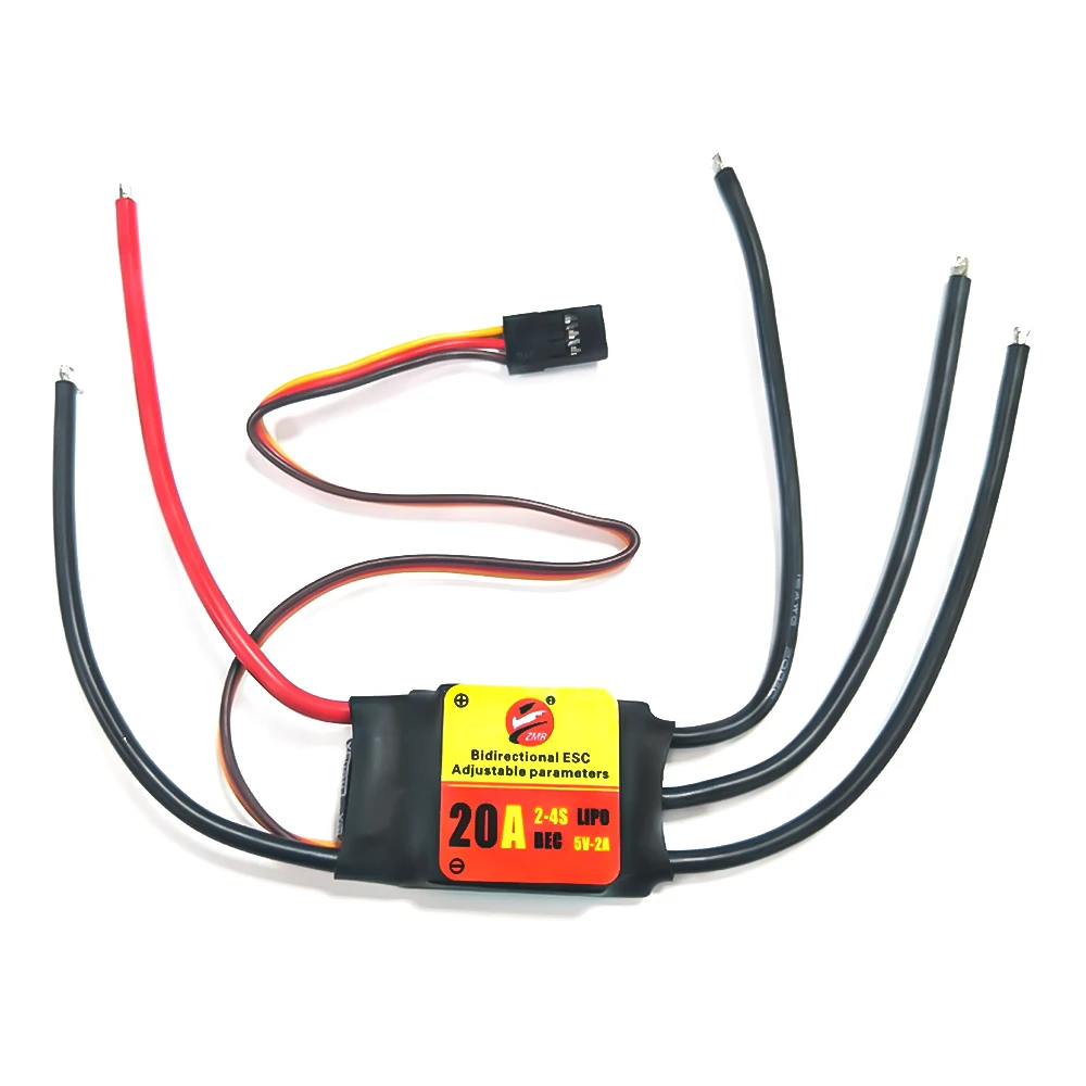 ZMR Bidirectional Adjustable 12A 20A 30A 40A 60A 80A 100A Brushless ESC UBEC Output For Aircraft Ship Underwater Propeller