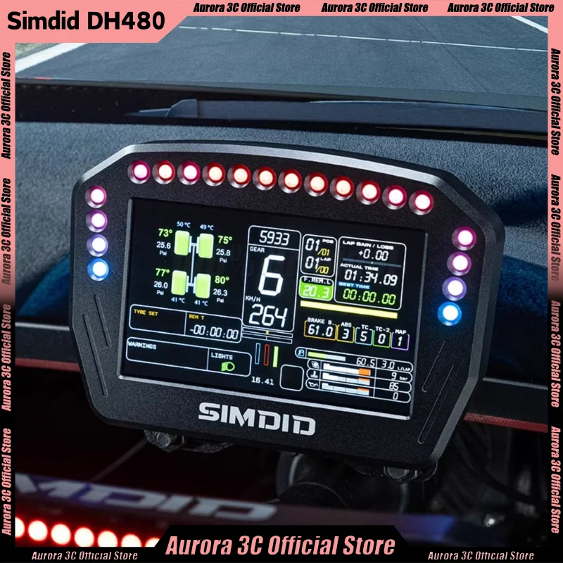 Simdid DH480 Simracing Dashboard Simracing Instrument Simulated Custom Racing Accessories Can Be Installed Moza Simagic Fanatec