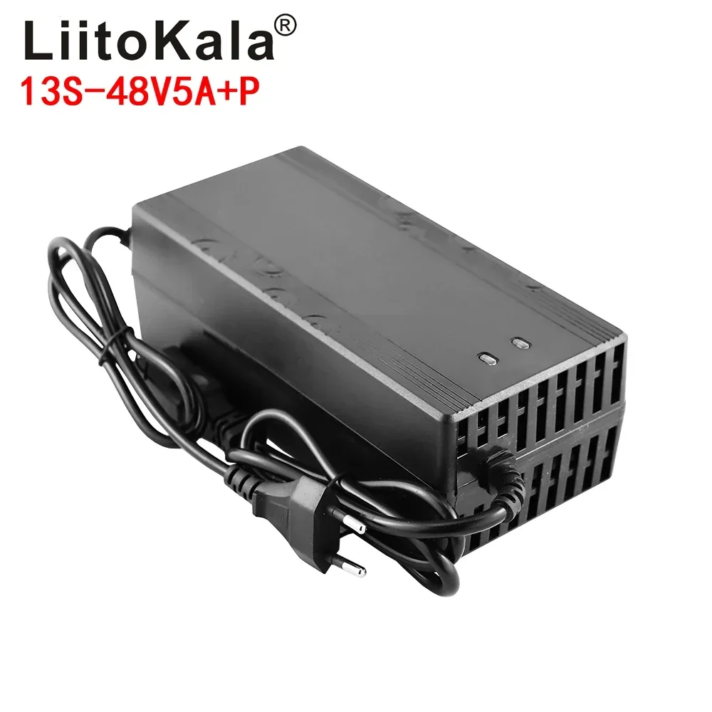 LiitoKala 13S-48V5A akumulator litowo-jonowy ładowarka 5.5*2.1mm uniwersalna 54.6V 5A Adapter do zasilacza DC