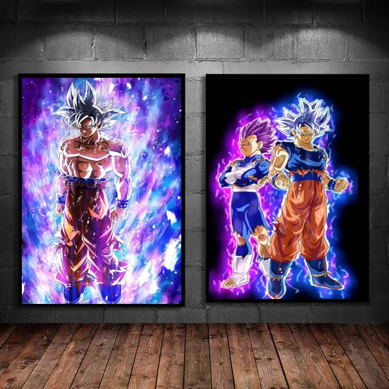 Canvas Wall Art Dragon Ball Goku Aesthetic Poster Room Home Decoration Paintings Hanging Classic Birthday Gifts