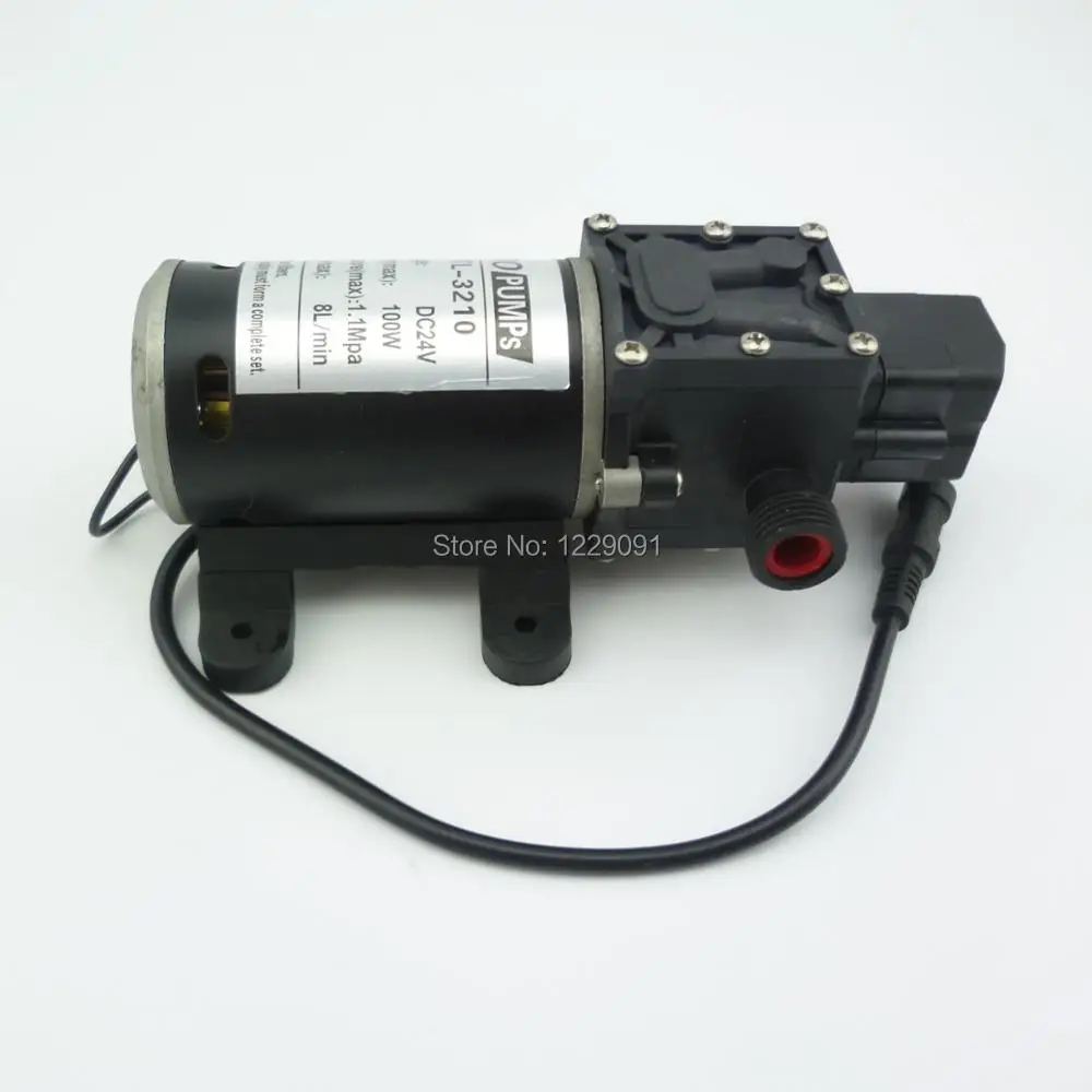 electric small diaphragm high pressure water pump DC 12v 24V 100W 8L/min Automatic pressure Switch control