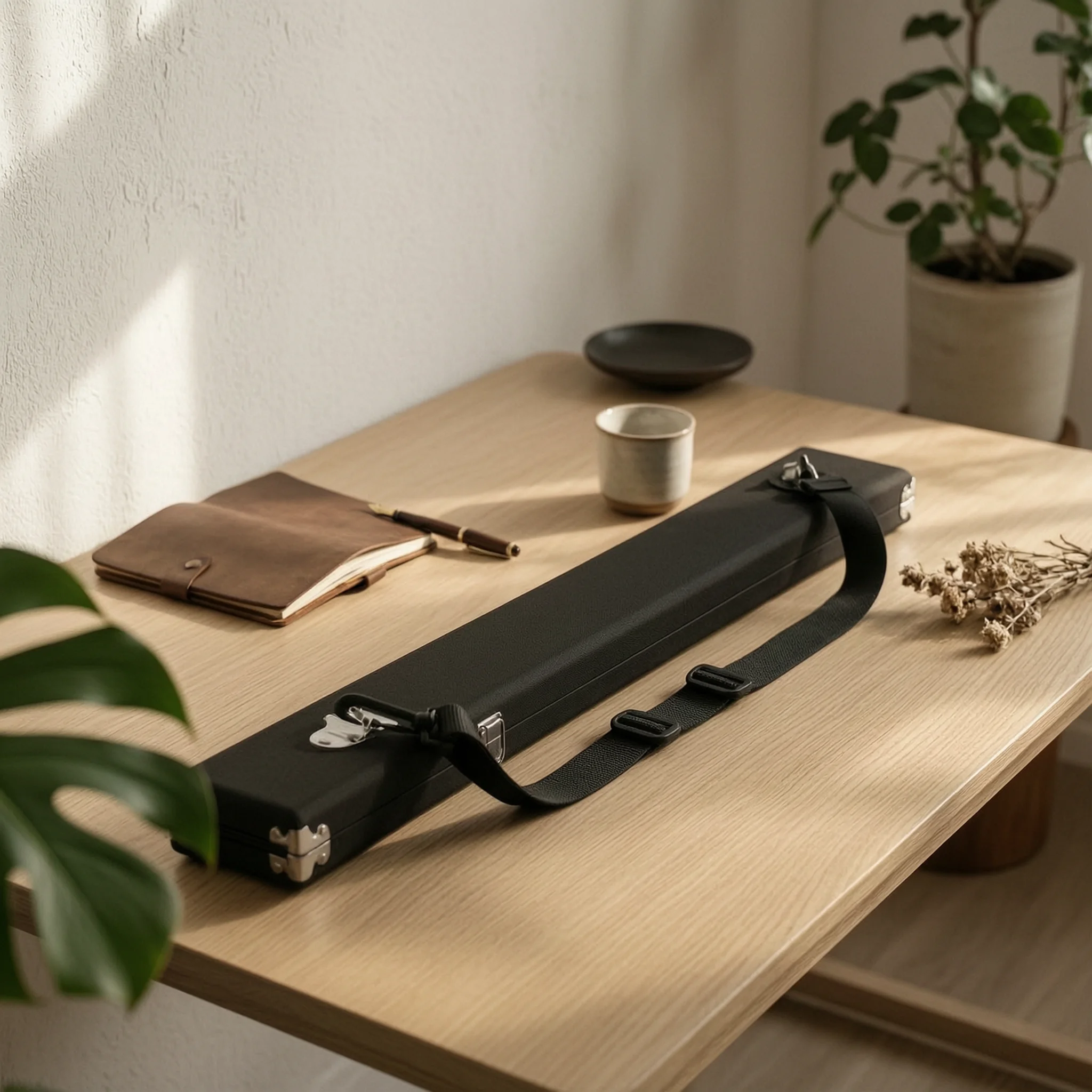 Violin Bow Case Metal Latches Hard-Shell Bow Case Music Storage Non-Woven Textile Cotton-Lined