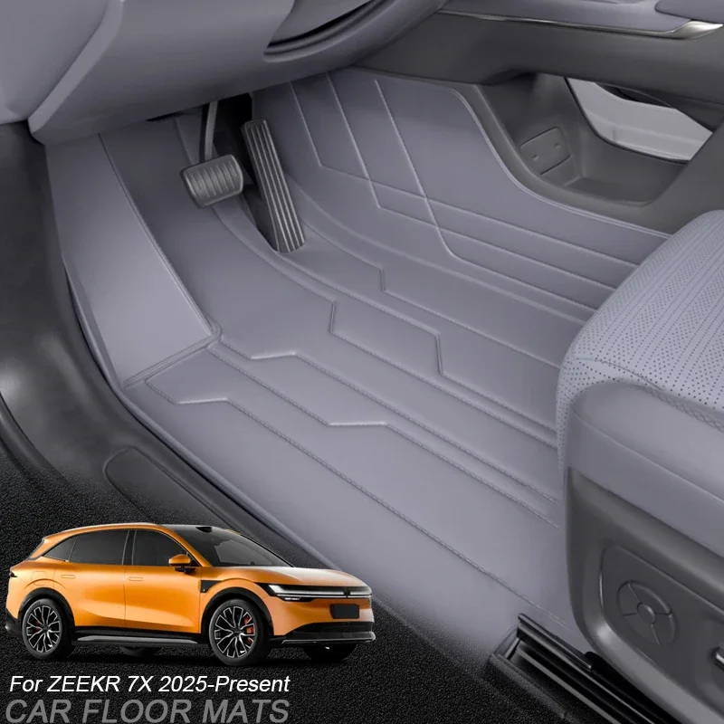 

Luxury Custom Nappa Leather For ZEEKR 7X 2025-Present Anti-Slip Car Foot Protect Mat Auto Waterproof Floor Pad Accessory
