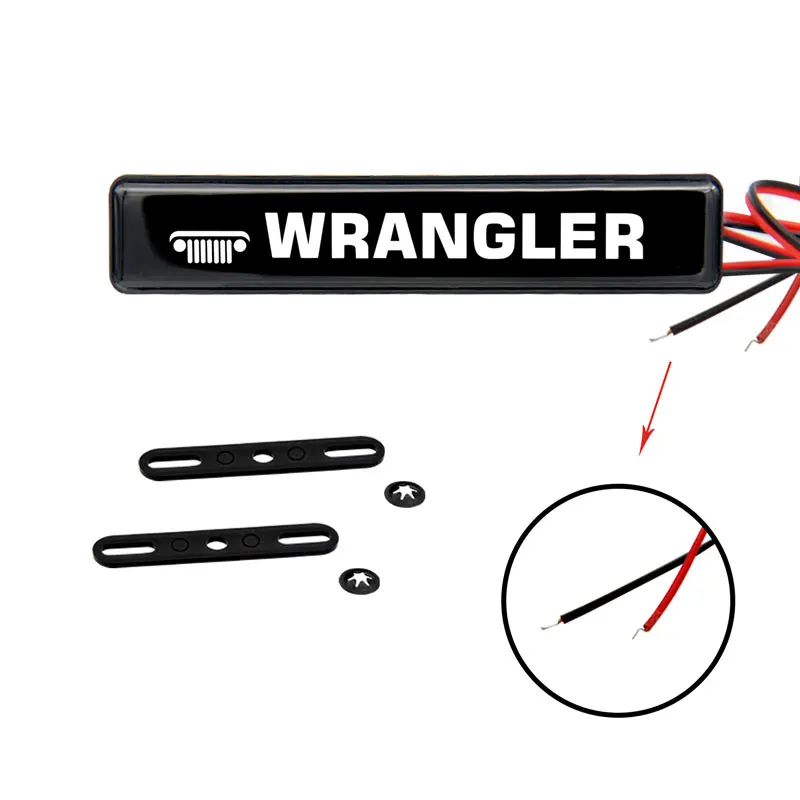 Car Styling Auto Front Hood Grille Emblem LED Decorative Light For Renegade Grand Cherokee Wrangler JK JL TJ YJ CJ Compass