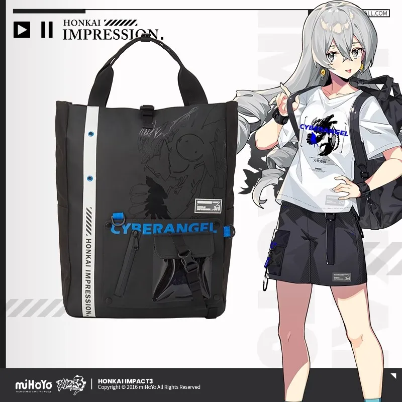 

Официальная подлинная сумка через плечо Honkai Impact 3, тематическая сумка-тоут с изображением ангела, периферийный подарок в стиле аниме