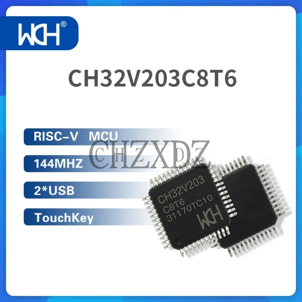 20Pcs/Lot CH32V203 RISC-V MCU 144MHz 2*USB Touchkey CAN WCH