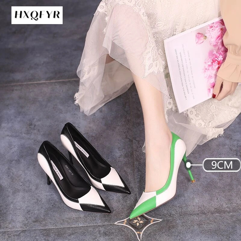 2022 New Pointy Sexy Women Fashion Stiletto Heels Lady Classic Comfort Shallow Mouth Heel Shoes Ladies Dress Shoes Heels Women