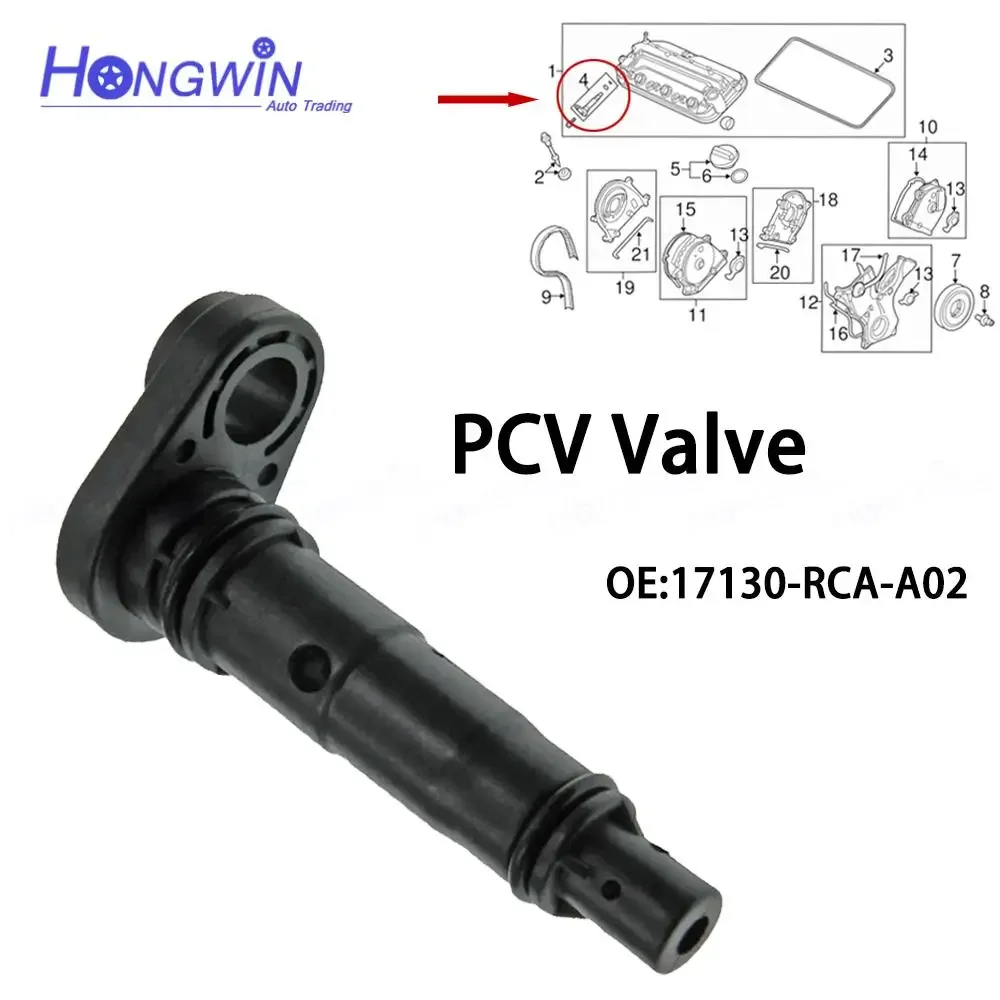 Exhaust PCV Valve 17130-RCA-A02, 17130RCAA02 For Honda Accord Acura Saturn Odyssey Pilot, TL, Vue 3.5L 3.0L V6 17130RCAA01