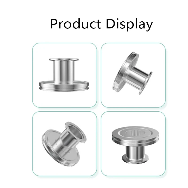 ISO63/80/100/160 to KF16/25/40/50 High-Seal Quick Clip Flange Pharma Lab Semicon SS304 Stainless Steel ISO-KF Vacuum Reducer