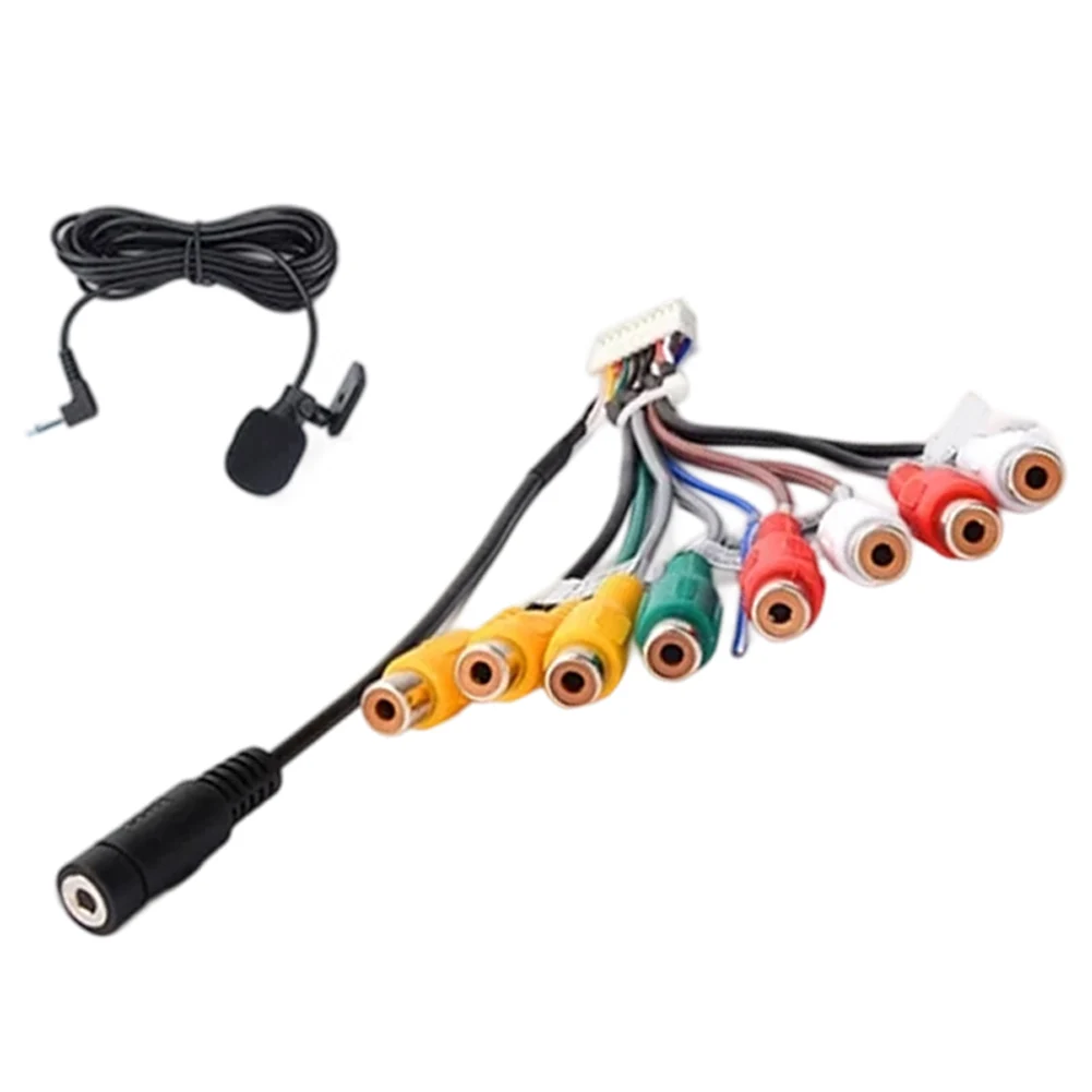 For Car Stereo Aux Adapter with For RCA Output and Built in Microphone for Audio Transmission and Hands Calling
