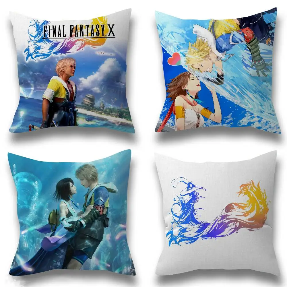 Kissen, Geschenk, Heimbüro, Dekoration, Schlafzimmer, Sofa, Auto, Kissenbezug, 45 x 45 cm, Game F-Final F-Fantasy X