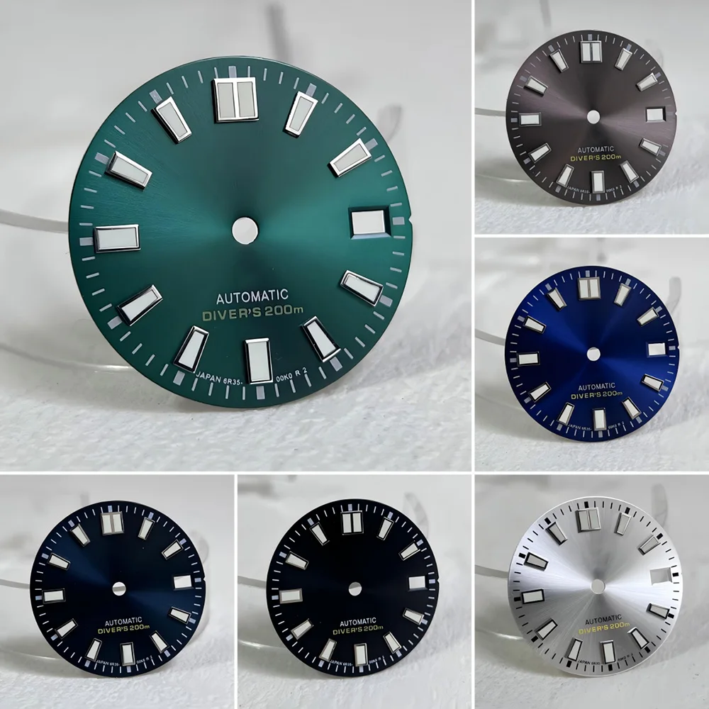 mostrador-sunburst-de-alta-precisao-285mm-com-ponteiro-duplo-e-data-Unica-para-movimento-nh35-nh36