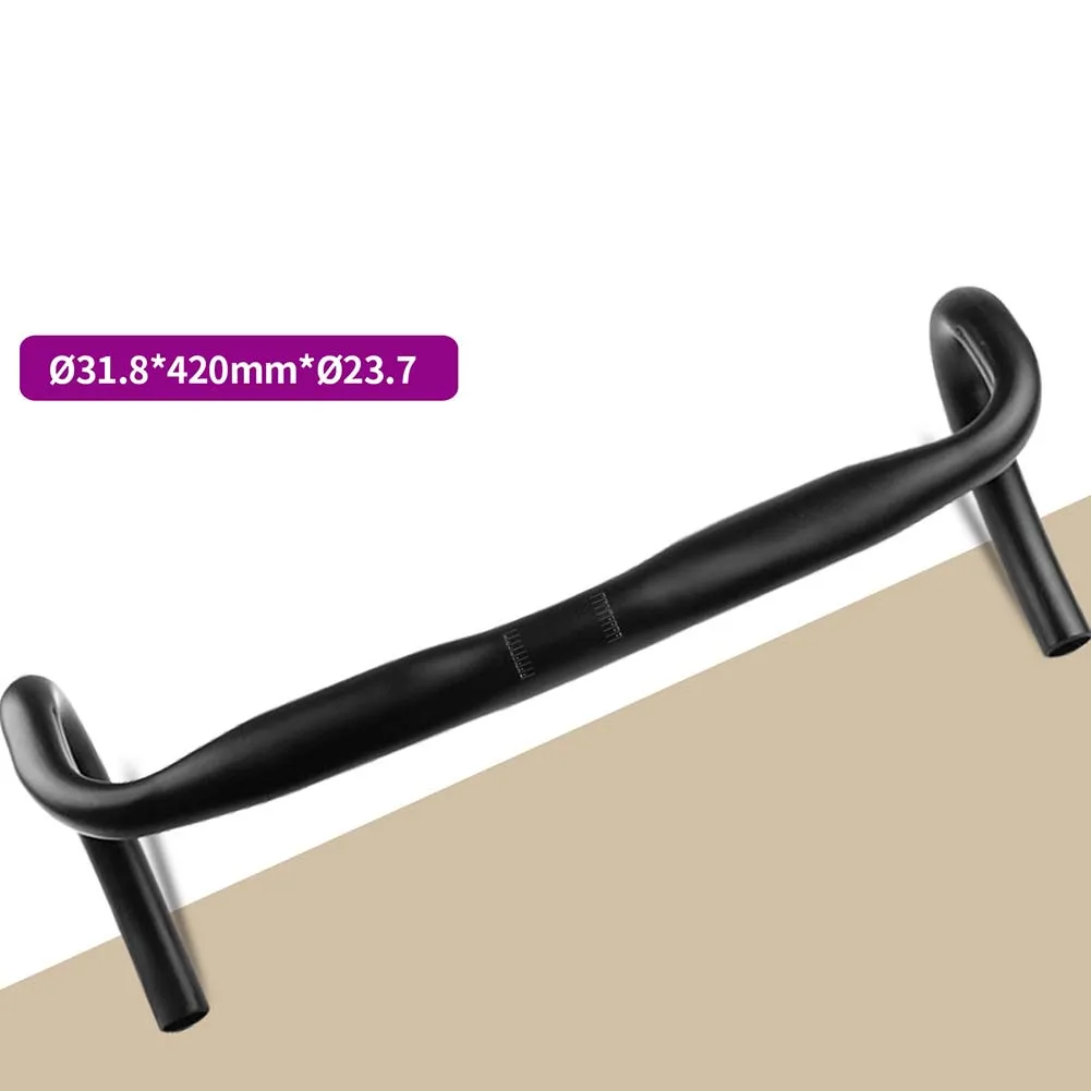 /420mm /31.8mm /Drop Handlebar Black Matt Aluminum Alloy 6061 Racing Bike Bend Bar For Road Bike For Cruiser Bicycle Components