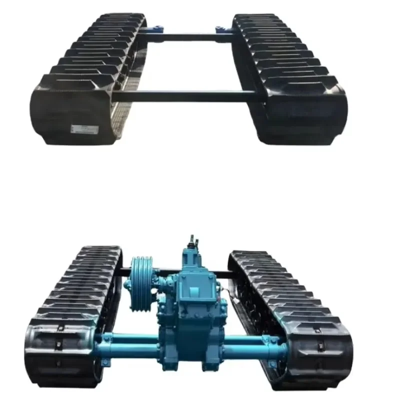 Rubber crawler chassis system Chassis crawler, for car dumper boat farm agricultural wetland use