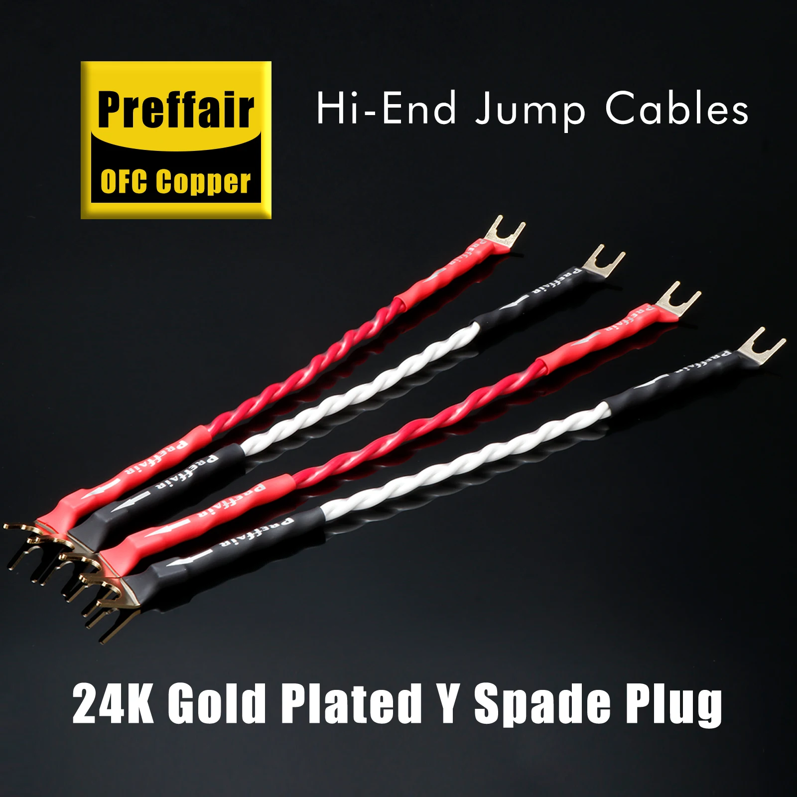 

4Pcs Occ silver Plated Speaker Jumper Cables Bridge Wires Audio for Hifi Speaker