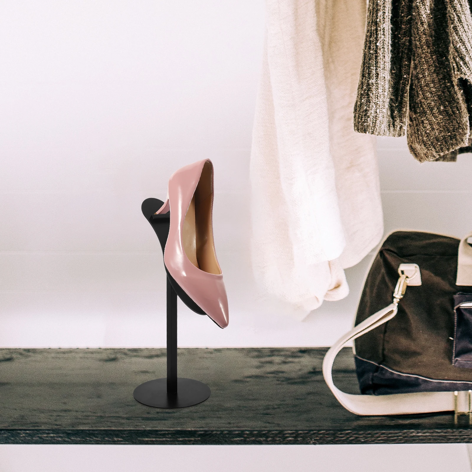 

Rack St for Shop Store Mall Shoe Display Racks Adjustable Height Metal Racks High Heels Portable Retail Shoe Holder