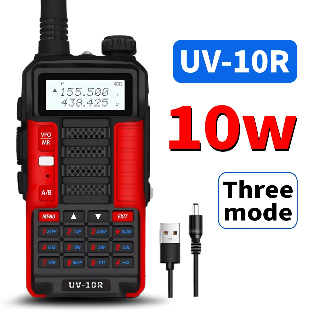 

2 Stuks Baofeng Uv 10r Professionele Walkie Talkies High Power Dual Band 2 Way Cb Ham Radio Hf Transceiver Vhf Uhf Bf UV-10R Nie