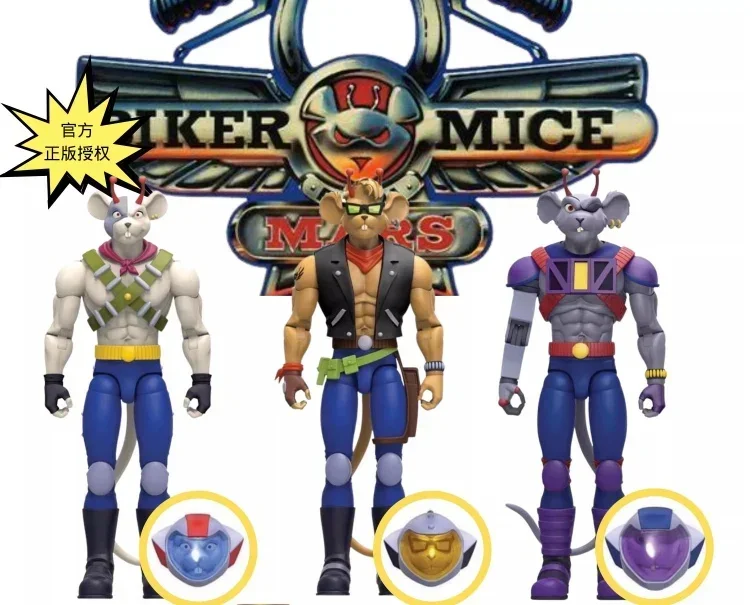 Original Nacelle Biker Mice From Mars Throttle Modo Vinnie Action Figure Anime Figures Model Doll Toy Gifts In Stock