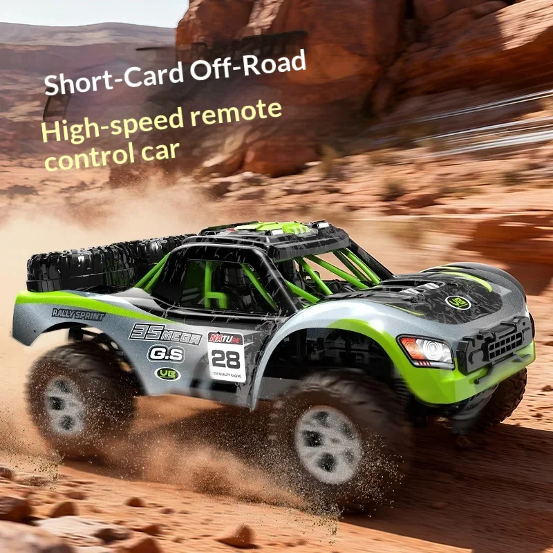 Escala 1:10 caminhão curto off-road carro de controle remoto elétrico anti-colisão resistente ao choque brinquedo para presente 2.4g
