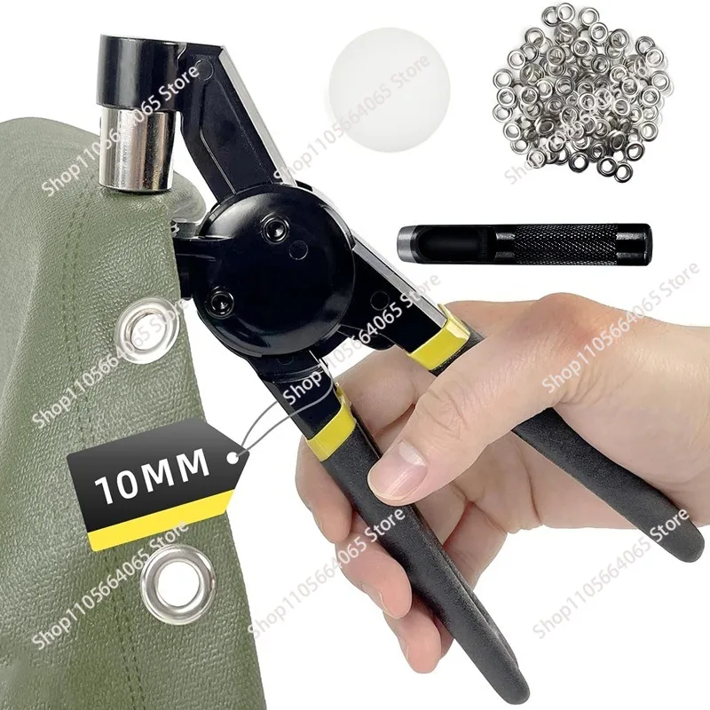 Spray Painting Cloth, Hand Operated Pneumatic Pliers Portable Buttoner Advertising Cloth Buttoning Machine Shoe Eye Rivet Buckle