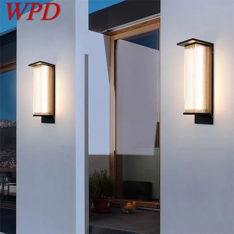 

WPD Contemporary Solar Outdoor Waterproof Wall Lamps Simplicity Creative Balcony Hallway Courtyard Villa Gate Hotel